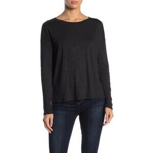 Cotton On Body Sleep Recovery Long Sleeve Top Black Marle Size XS
